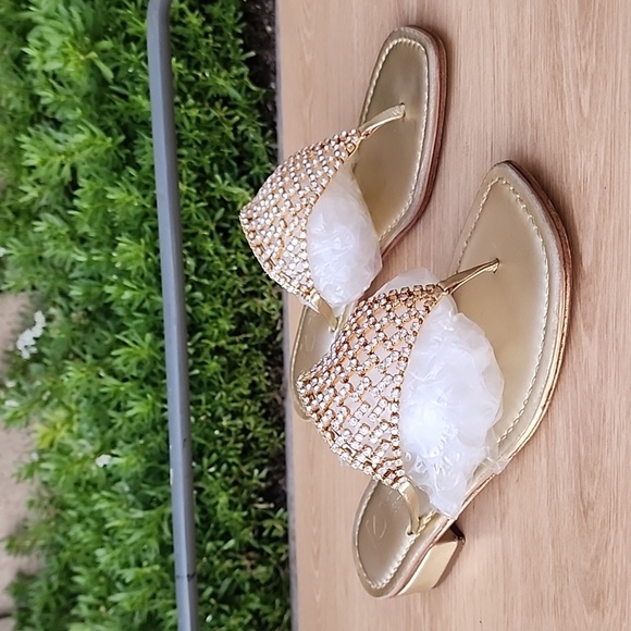 K. JACQUES ST. TROPEZ CRYSTALS LEATHER SANDAL WOMEN'S EU 38 US 8 - Picture 3 of 11